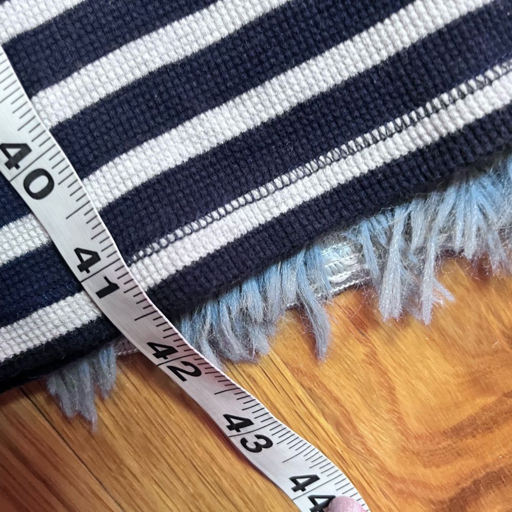 Lauren Ralph Lauren Waffle Knit Cotton Striped Midi Dress Size M - Picture 5 of 6